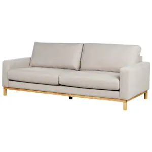 3 Seater Fabric Sofa Beige SIGGARD