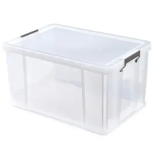 1 x 15 Litre Storage Box For Home Or Office With Strong Snap Closure Lid & Reinforced Base