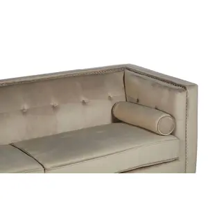 Interiors by Premier Felisa 3 Seat Mink Velvet Sofa