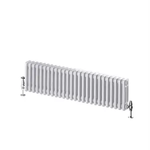 Braxton White Triple Horizontal Column Radiator - 300x1190mm