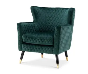 Velvet Emerald Green Alessia Accent Chair