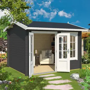 Lasita Ashby 2 Summer House - 3m x 2.5m - Log Cabin Double Glazed