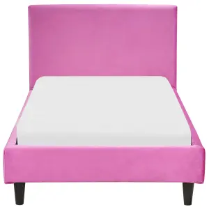 Velvet EU Single Size Bed Fuchsia Pink FITOU