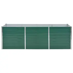 Berkfield Garden Raised Bed Galvanised Steel 240x80x77 cm Green