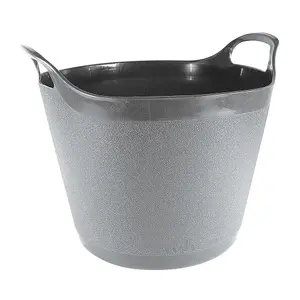 Town & Country 15L Round Plastic Flexi-Tub (Stone)