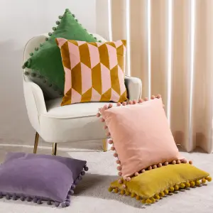 furn. Kalho Velvet Jacquard Feather Filled Cushion