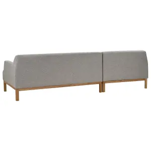 Right-Hand Corner Sofa SOSJO Light Grey Fabric Right Hand