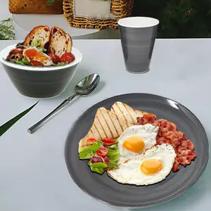 16pcs Melamine Dinnerware Set, Swirl Design