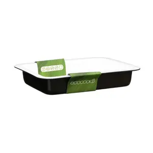 Ecocook 31cm Non-Stick Ceramic Roasting Pan Black / White