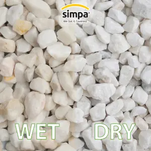 simpa 20mm Arctic White Chippings Bag 20kg