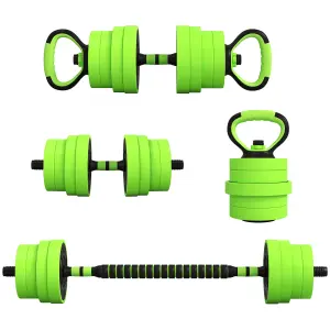 SPORTNOW Weight Dumbbells Set, Barbell, Kettlebell, Push Up Stand, 30kg