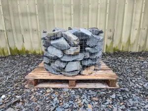 Garden Rockery / Pond Edging Stones -Welsh Slate 200-300mm