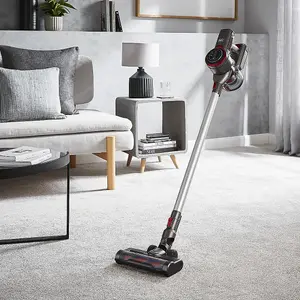 Geepas 350W Cordless Vacuum Cleaner 25.9V Lightweight & Quiet, LED Touchscreen, 0.6L Dust tank 60 Min Runtime