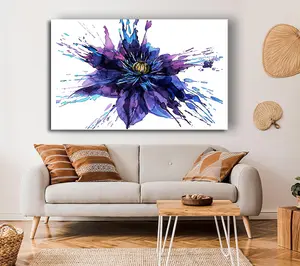 Water Lily Splash Canvas Print Wall Art - Medium 20 x 32 Inches