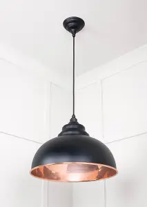 Smooth Copper Harborne Pendant in Elan Black