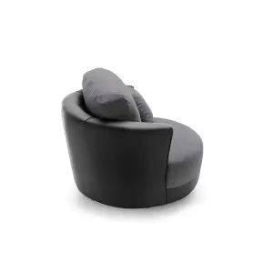 Dylan Swivel Chair in Dark Grey