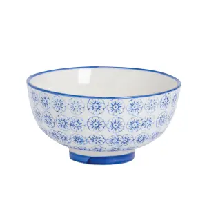 Nicola Spring - Hand-Printed Rice Bowls - 12cm - 3 Colours - Pack of 6