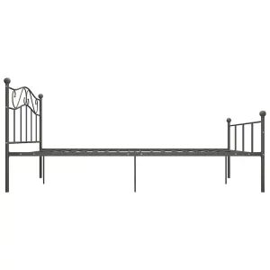 Berkfield Bed Frame Grey Metal 120x200 cm