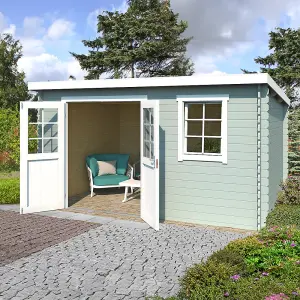 Lasita Osland Amira 230 Pent Log Cabin - 3.8m x 2.3m - 28mm Summer House