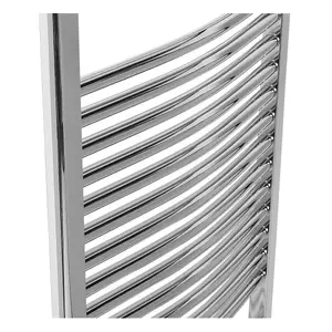 Right Radiators 1800x500 mm Bathroom Curved Heated Towel Rail Radiator Warmer Ladder Chrome