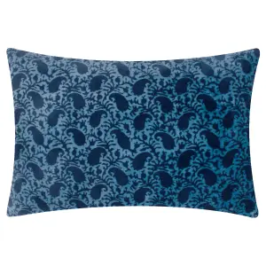 Paoletti Boteh Printed Velvet Polyester Filled Cushion