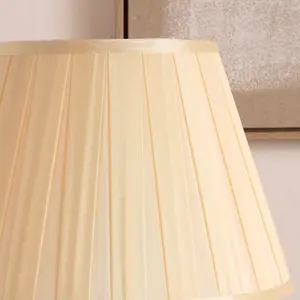 30cm Light Cream Silk Box Pleat Empire Table Lampshade