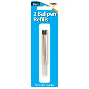 Tiger Ball Pen Refills (Pack of 2) Silver (One Size)