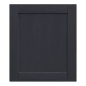 Alpinia Matt midnight navy wood effect Shaker Appliance Cabinet door (W)600mm (H)687mm (T)18mm