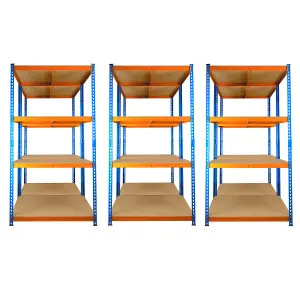 6 Bays of 4 Tier Extra Heavy Duty Storage Racking 1800h x 900w x 600d mm 300kg