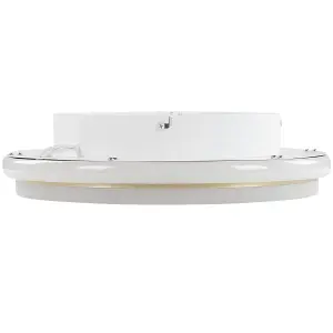 Metal LED Ceiling Lamp 42 cm White and Gold TAPING