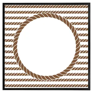 Rope border (Picutre Frame) / 12x12" / Black