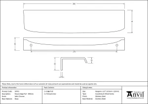 From The Anvil Satin Chrome 200mm Moore Edge Pull