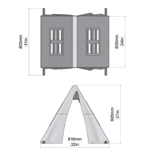 Rebo Montessori Pikler Style Climbing Triangle & Den Tent