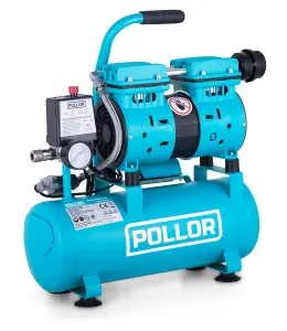 POLLOR 9L Air Compressor 4 CFM Low Noise Oilless Silent 550w Portable Electric Oil-free