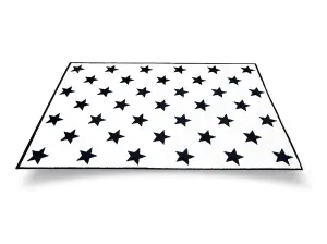 Children's Room Modern Design Black Star Pattern Rug 100 x 150 cm