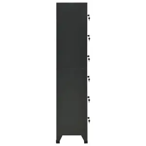 Berkfield Locker Cabinet Anthracite 38x40x180 cm Steel