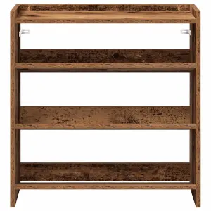 Berkfield Shoe Rack Old Wood 60x25x62 cm Engineered Wood