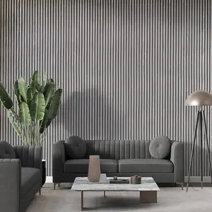 STRIVO Acoustic Slat Panel - Dark Grey Oak 600mm x 2400mm