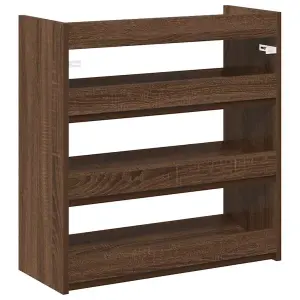 Berkfield Shoe Rack Brown Oak 60x25x62 cm Engineered Wood