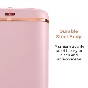 Cavaletto Steel Open Rubbish Bin - 58L Pink / Rose Gold