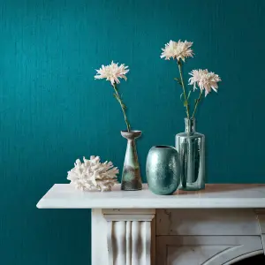 Clarissa Hulse Tisbury Teal Smooth Wallpaper