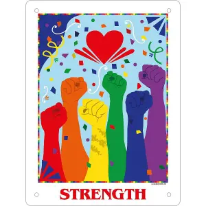 Deadly Tarot Strength Tin Plaque Multicoloured (20cm x 15cm)