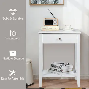 End Table Set White