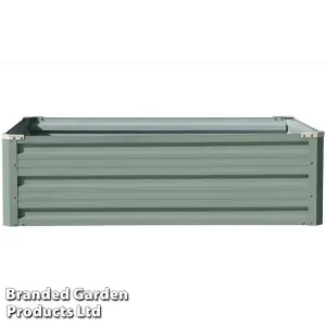 Garden Metal Raised Vegetable Planter in Sage Green Outdoor Flower Trough Herb Grow Bed Box (Large 120x90cm x1)