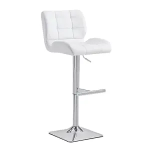 Fiesta White High Gloss Bar Table With 4 Candid White Stools