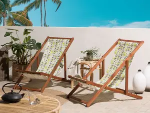 Sun Lounger Wood Dark Brown ANZIO