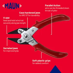 Maun Flat Nose Parallel Plier Comfort Grips 140 mm