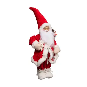 45cm Red Standing Large Papa Noel Santa Claus Indoor Decoration