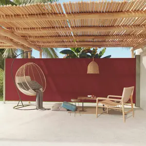 Berkfield Patio Retractable Side Awning 180x600 cm Red