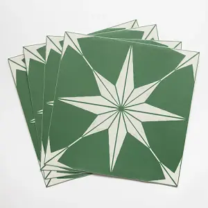 Quadrostyle Astra Emerald Wall and Floor Tile Vinyl Stickers 30cm(L) 30cm(W) pack of 4